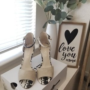 Aldo snakeskin strap heels